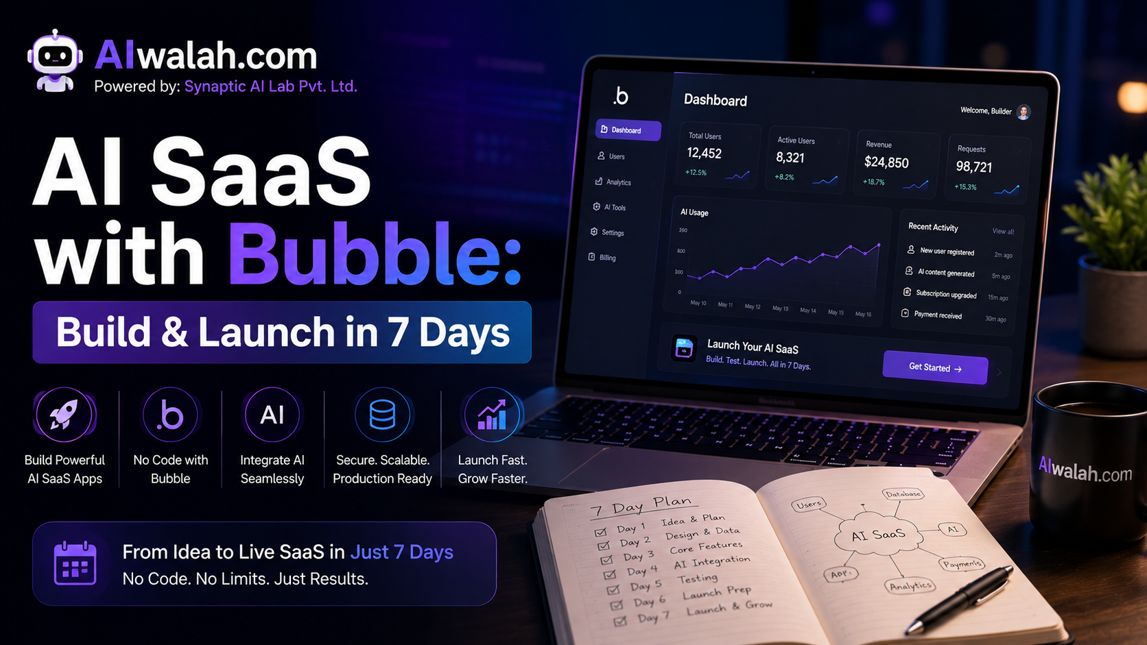 AI SaaS with Bubble: Build & Launch in 7 Days