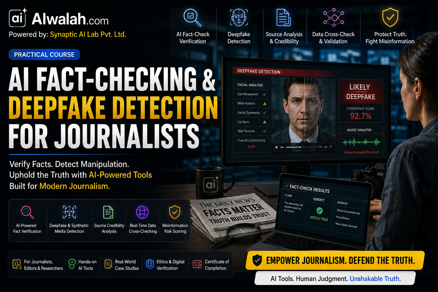 AI Fact-Checking & Deepfake Detection for Journalists